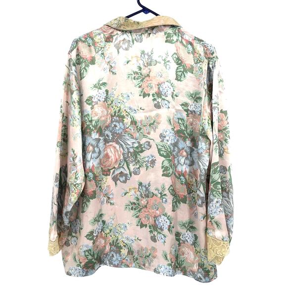 Victoria's Secret size medium vintage gold tag long sleeve button up top shirt - Picture 2 of 5